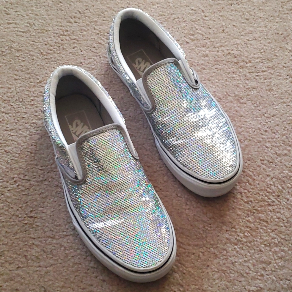 Vans Sparkly Slip Ons